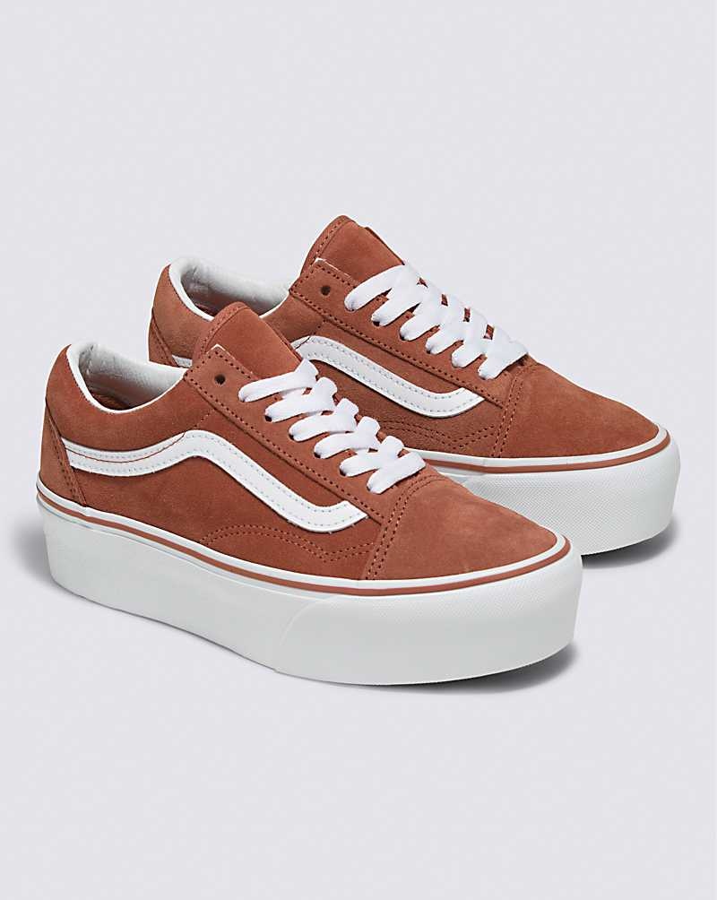 Vans Old Skool Stackform Ayakkabı Kadın Kahverengi | Türkiye QED054762