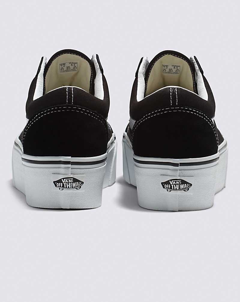 Vans Old Skool Stackform Ayakkabı Kadın Siyah Beyaz | Türkiye JOL986502