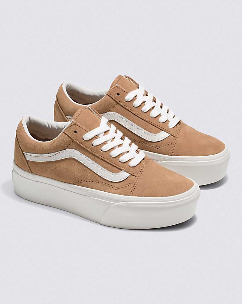 Vans Old Skool Stackform Soft Süet Ayakkabı Kadın Kahverengi | Türkiye QWF591342