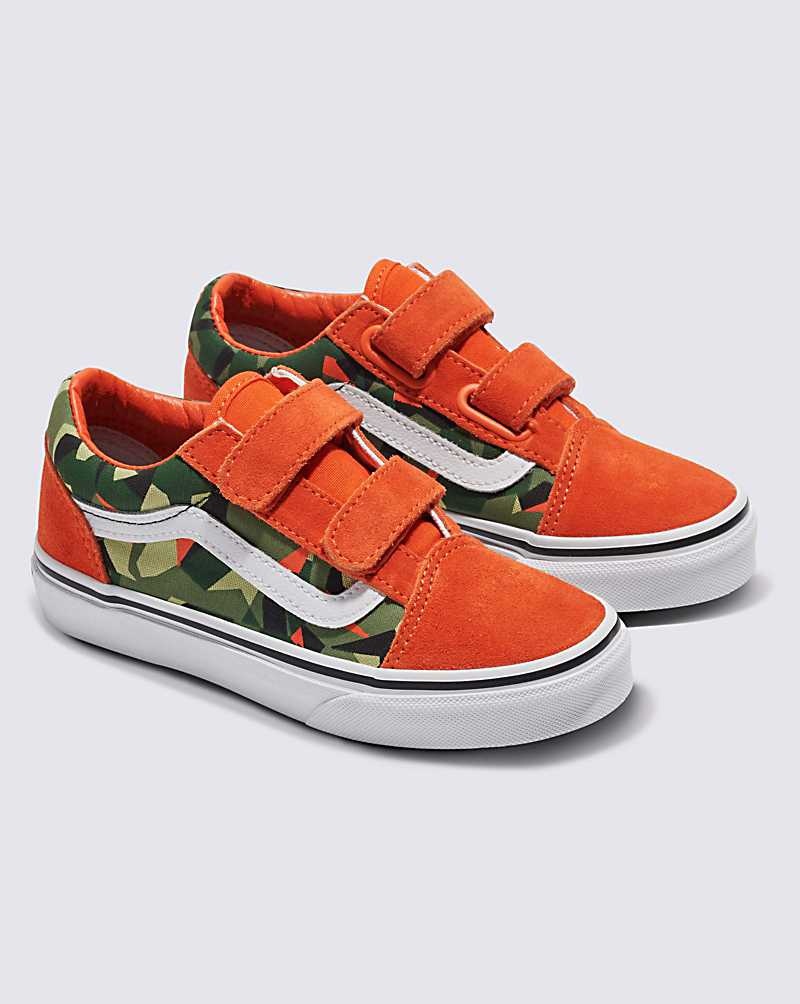 Vans Old Skool V Ayakkabı Çocuk Camo Turuncu | Türkiye IXB187539