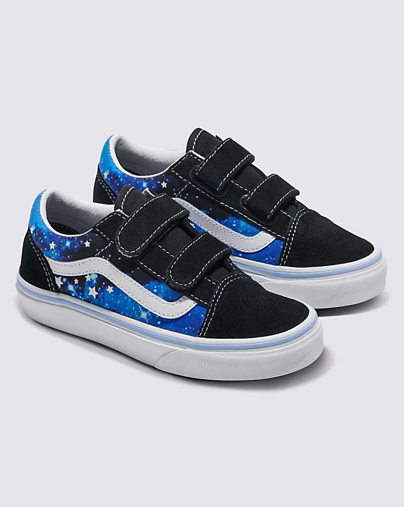 Vans Old Skool V Glow Ayakkabı Çocuk Siyah Mavi | Türkiye ZEW598471