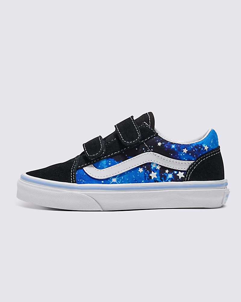 Vans Old Skool V Glow Ayakkabı Çocuk Siyah Mavi | Türkiye ZEW598471