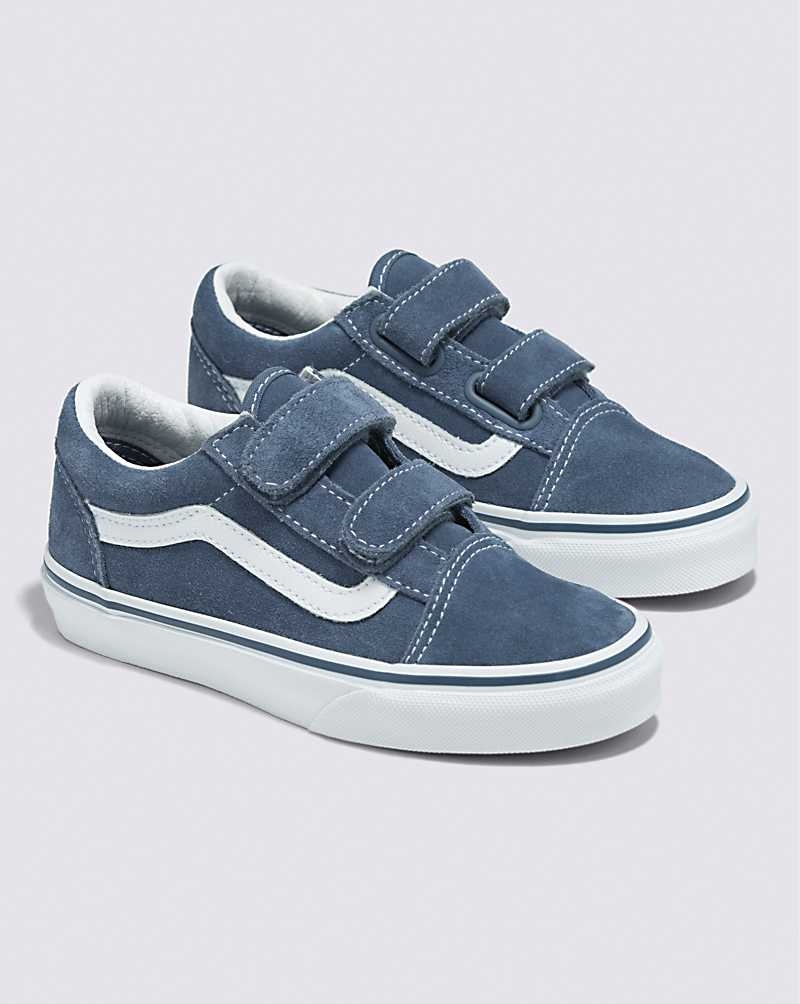 Vans Old Skool V Süet Ayakkabı Çocuk Indigo | Türkiye TQN654781