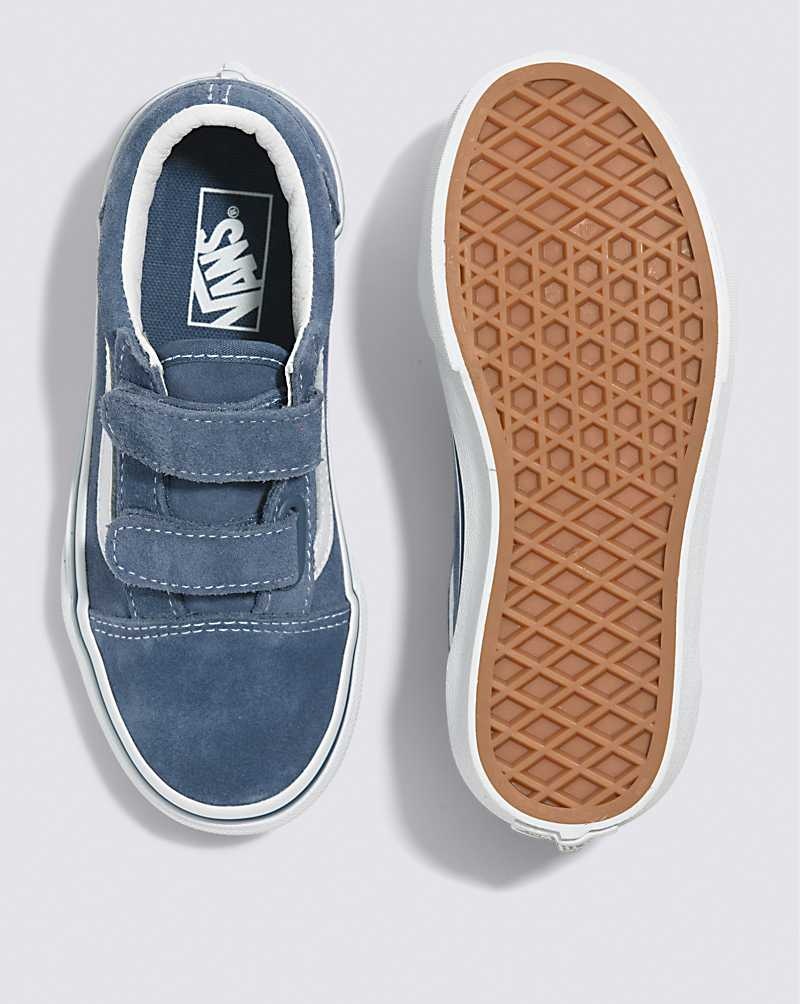 Vans Old Skool V Süet Ayakkabı Çocuk Indigo | Türkiye TQN654781