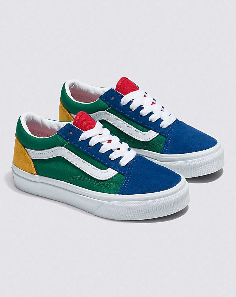 Vans Old Skool Vans Yacht Club Ayakkabı Çocuk Mavi Yeşil Sarı | Türkiye MAG035927