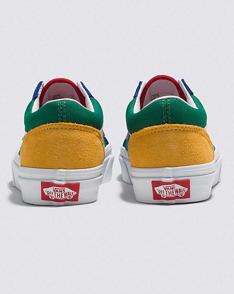 Vans Old Skool Vans Yacht Club Ayakkabı Çocuk Mavi Yeşil Sarı | Türkiye MAG035927