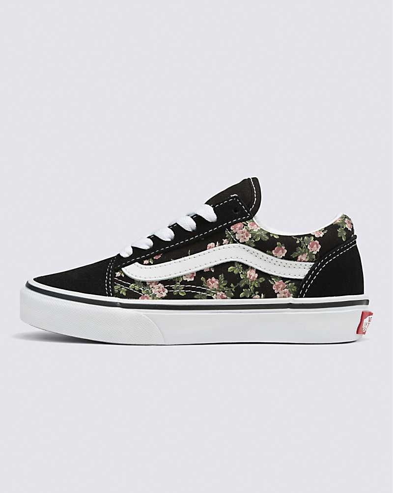 Vans Old Skool Wallflower Floral Ayakkabı Çocuk Siyah | Türkiye VGI385617