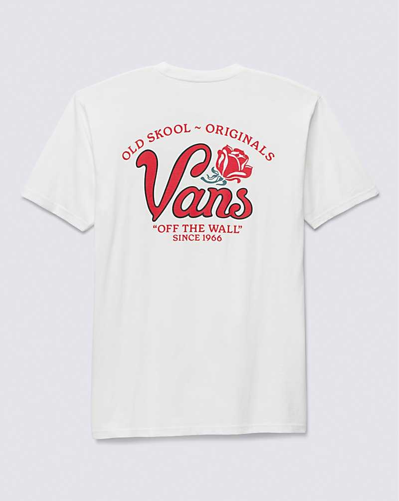 Vans Pasa Tişört Erkek Beyaz | Türkiye MOF829561