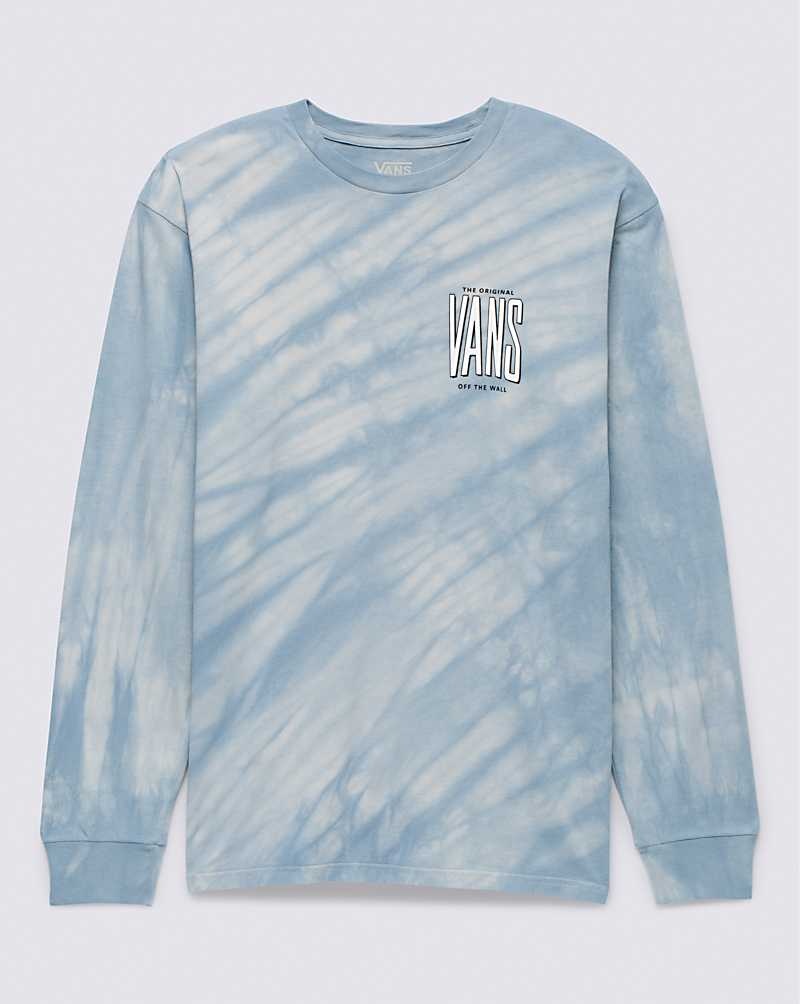 Vans Peaked Tie Dye Long Sleeve Tişört Erkek Mavi | Türkiye QML803517