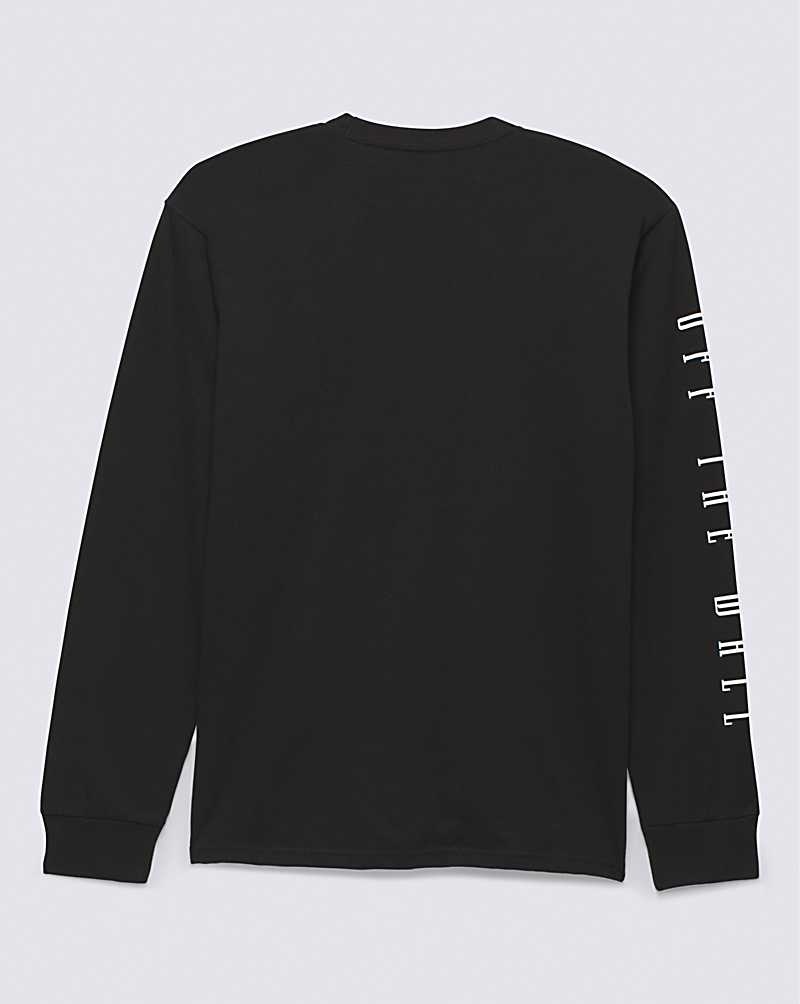 Vans Powerline Landscape Long Sleeve Tişört Erkek Siyah | Türkiye KID960317