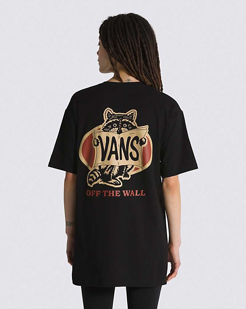 Vans Racoon Sign Tişört Erkek Siyah | Türkiye IRU625184