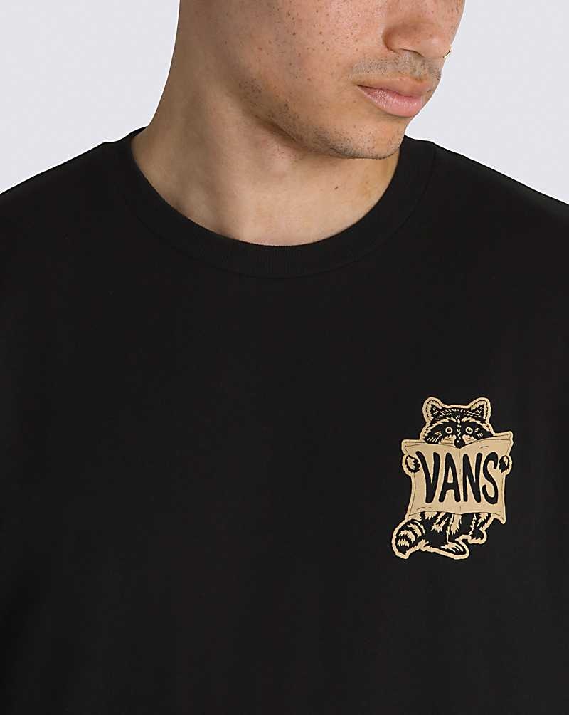 Vans Racoon Sign Tişört Erkek Siyah | Türkiye IRU625184