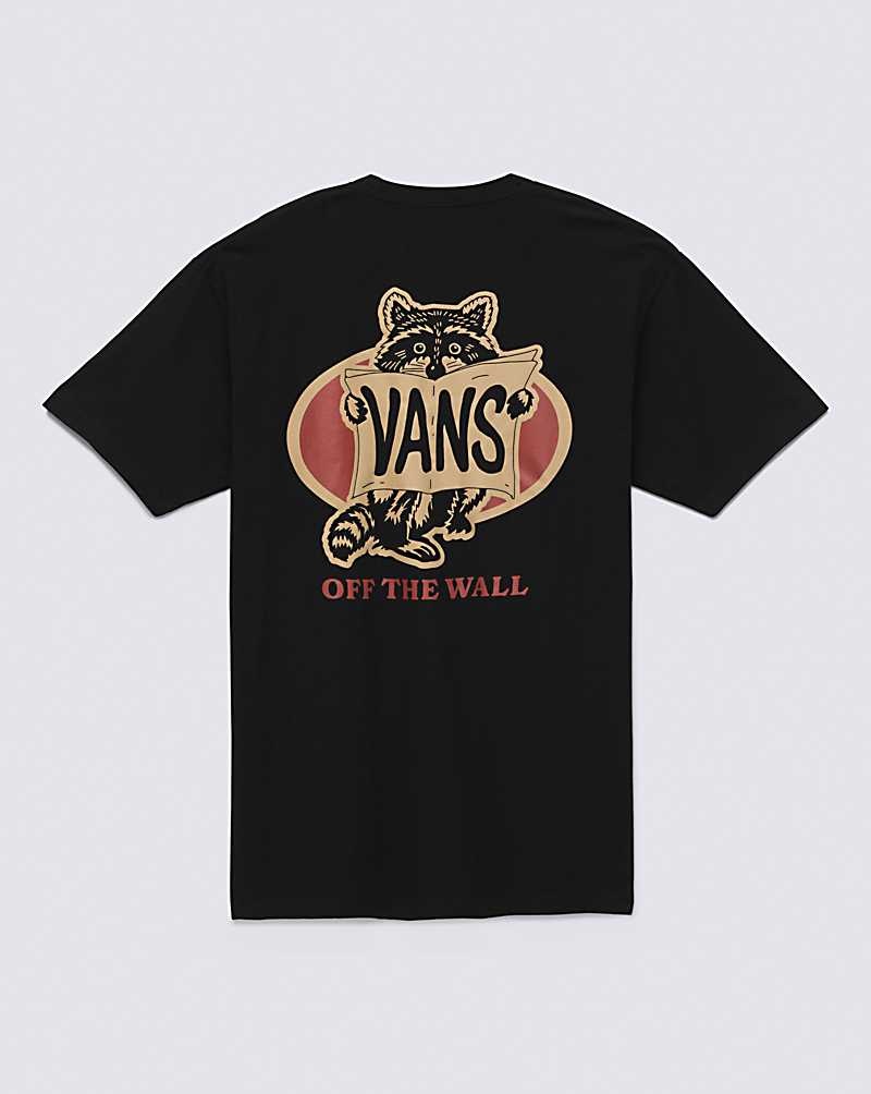 Vans Racoon Sign Tişört Erkek Siyah | Türkiye IRU625184