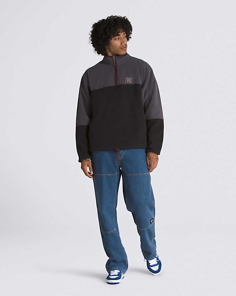 Vans Rowan Zorilla Half Zip Pullover Mont Erkek Siyah | Türkiye OCL364792