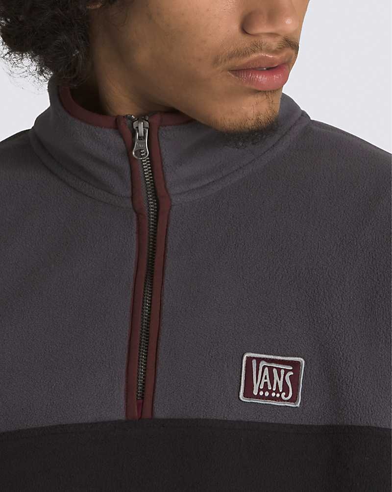 Vans Rowan Zorilla Half Zip Pullover Mont Erkek Siyah | Türkiye OCL364792