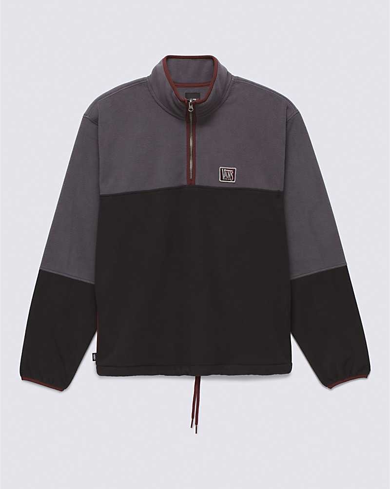 Vans Rowan Zorilla Half Zip Pullover Mont Erkek Siyah | Türkiye OCL364792