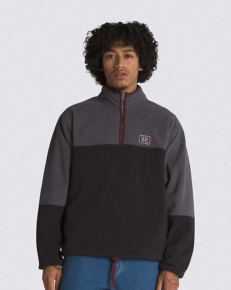 Vans Rowan Zorilla Half Zip Pullover Mont Erkek Siyah | Türkiye OCL364792