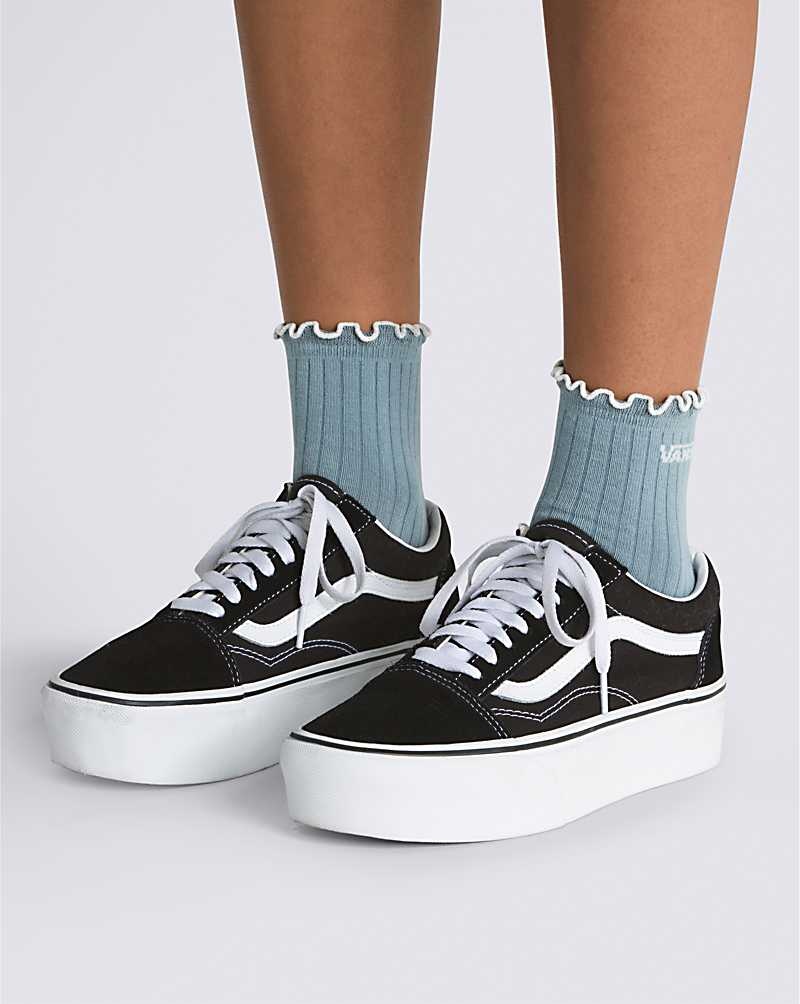 Vans Ruffle Crew Çorap Kadın Mavi | Türkiye RHK362478