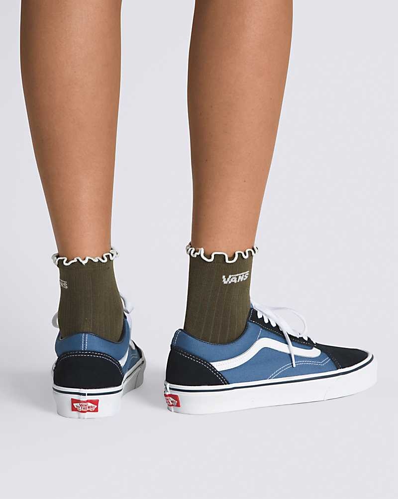 Vans Ruffle Crew Çorap Kadın Zeytin Yeşili | Türkiye AYE617985