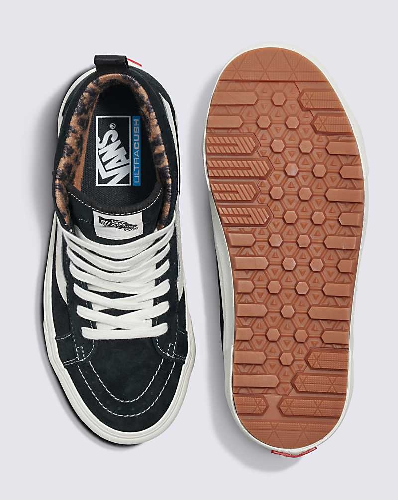 Vans Süet Sk8-Hi MTE-1 Ayakkabı Kadın Siyah Leopar | Türkiye ZNM518937