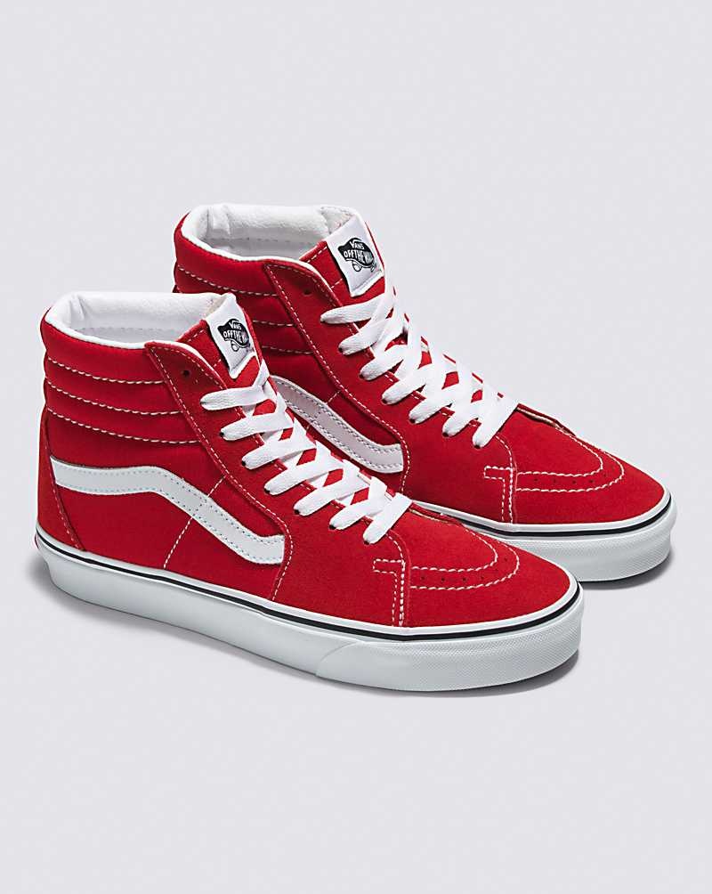 Vans Sk8-Hi Ayakkabı Kadın Kırmızı Beyaz | Türkiye OMG085243