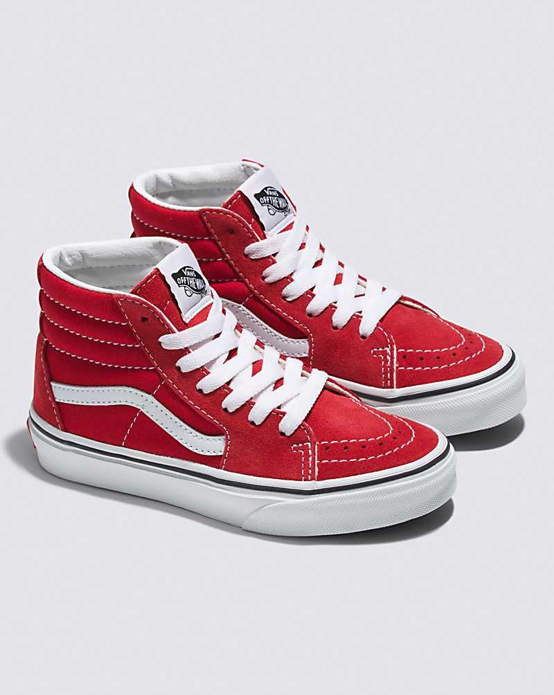 Vans Sk8-Hi Ayakkabı Çocuk Kırmızı Beyaz | Türkiye BIJ619720