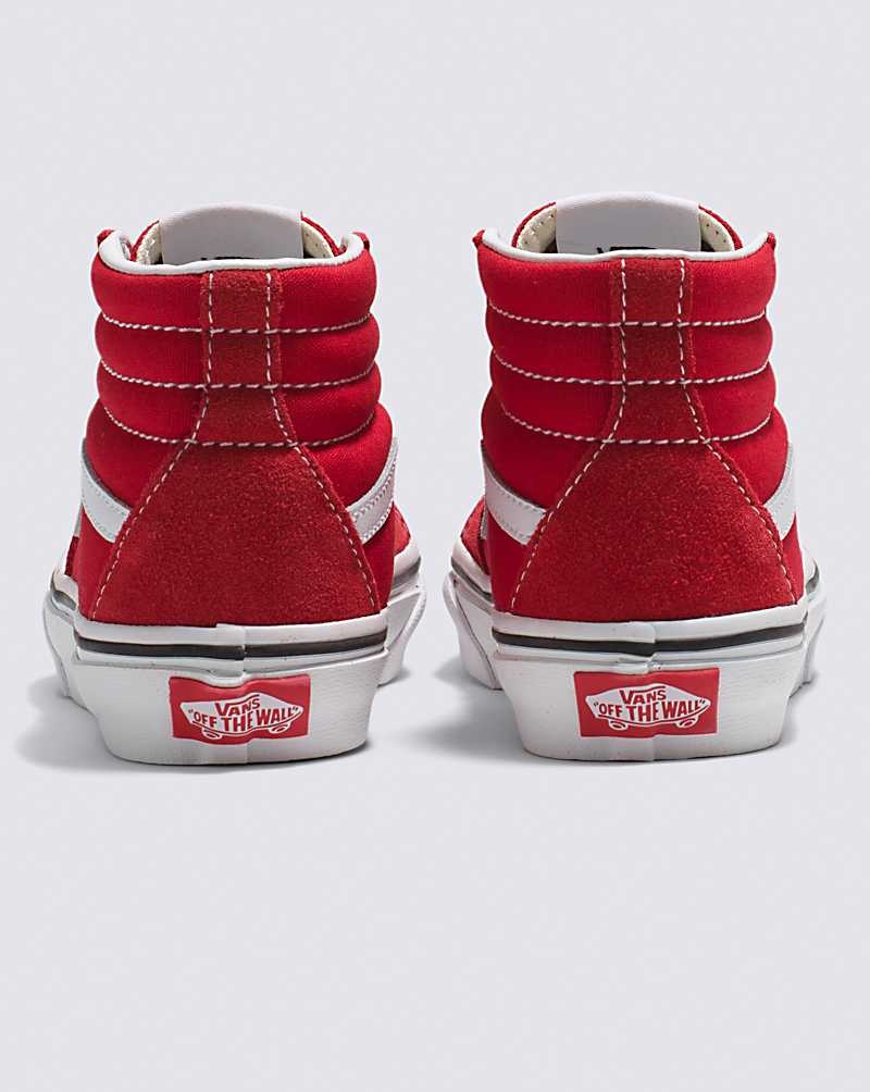 Vans Sk8-Hi Ayakkabı Çocuk Kırmızı Beyaz | Türkiye BIJ619720