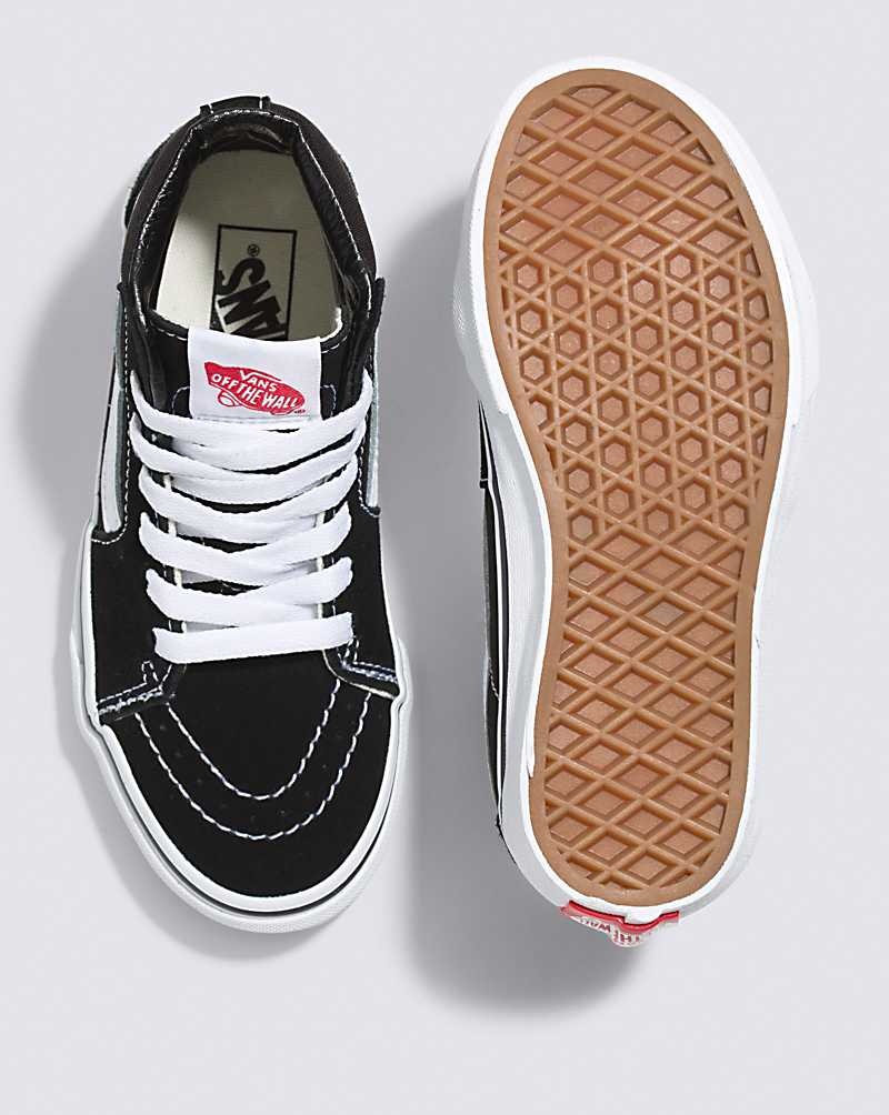 Vans Sk8-Hi Ayakkabı Çocuk Siyah Beyaz | Türkiye WKE730196