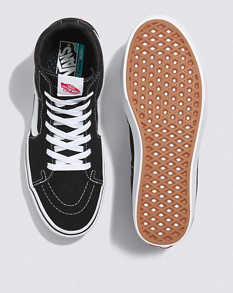 Vans Sk8-Hi ComfyCush Ayakkabı Erkek Siyah Beyaz | Türkiye VHG104932