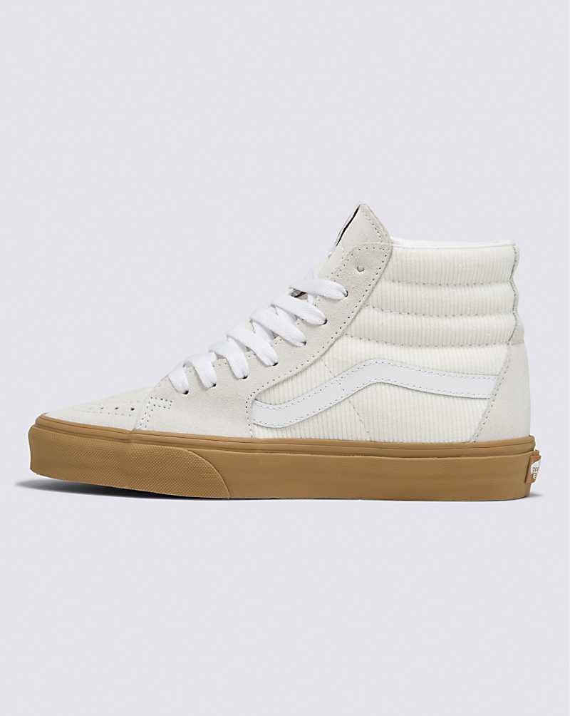 Vans Sk8-Hi Corduroy Ayakkabı Erkek Beyaz | Türkiye ZGL325148