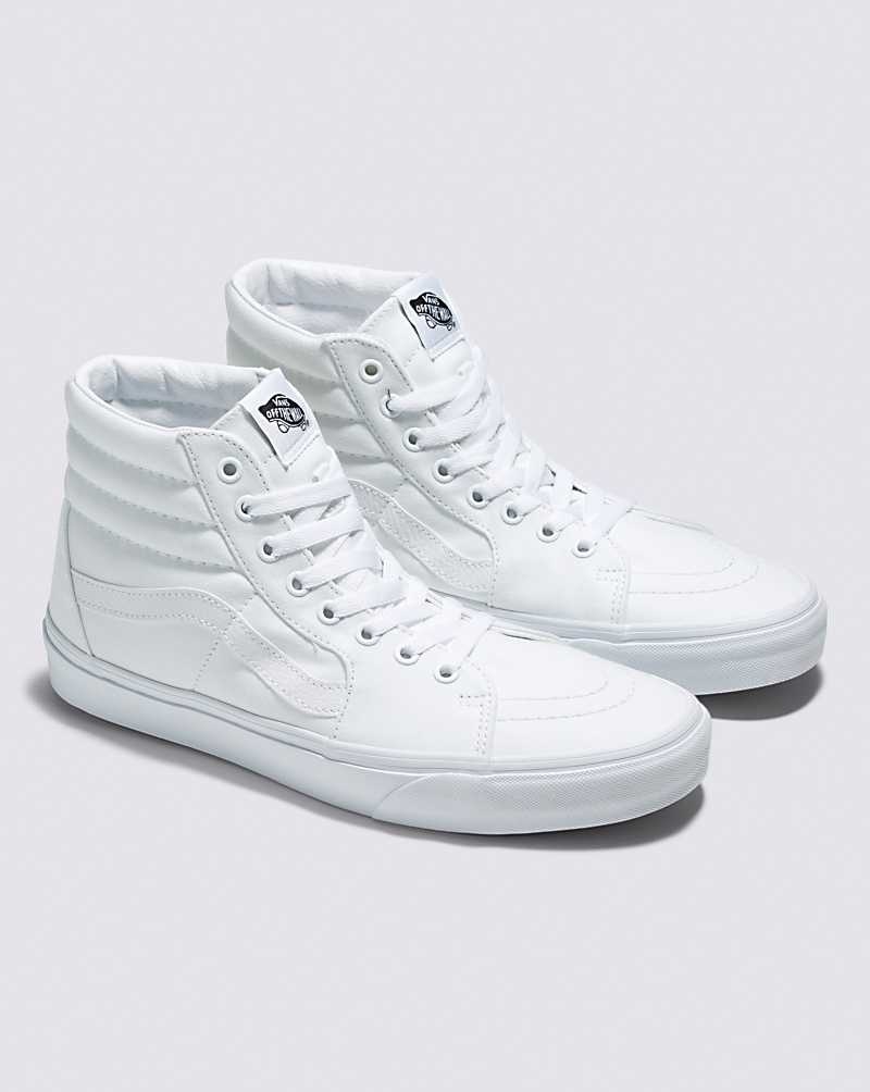 Vans Sk8-Hi Kanvas Ayakkabı Erkek Beyaz | Türkiye PVD915736