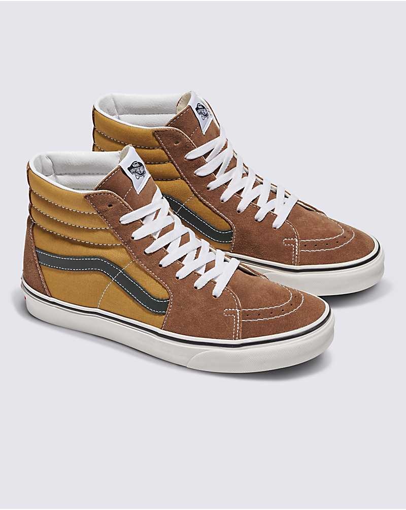 Vans Sk8-Hi Kanvas Süet Ayakkabı Kadın Kahverengi | Türkiye CIU625301