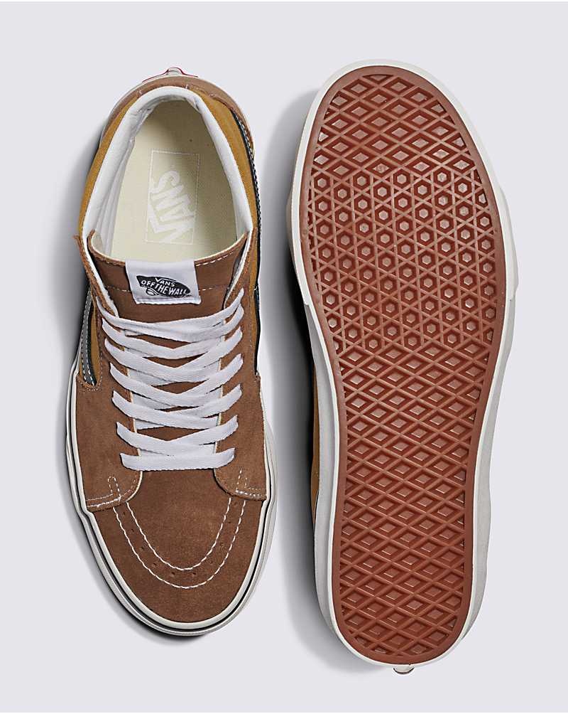 Vans Sk8-Hi Kanvas Süet Ayakkabı Kadın Kahverengi | Türkiye CIU625301