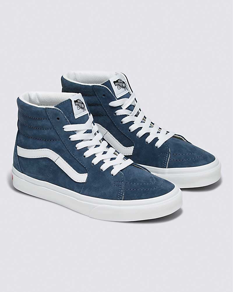 Vans Sk8-Hi Pig Süet Ayakkabı Kadın Indigo | Türkiye PYU592681