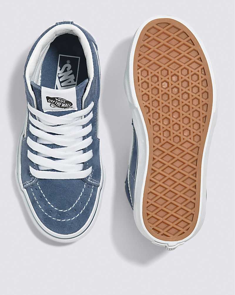 Vans Sk8-Hi Süet Ayakkabı Çocuk Indigo | Türkiye USN835129