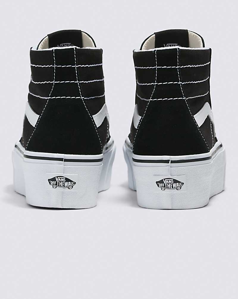 Vans Sk8-Hi Tapered Stackform Ayakkabı Kadın Siyah Beyaz | Türkiye LUD874563