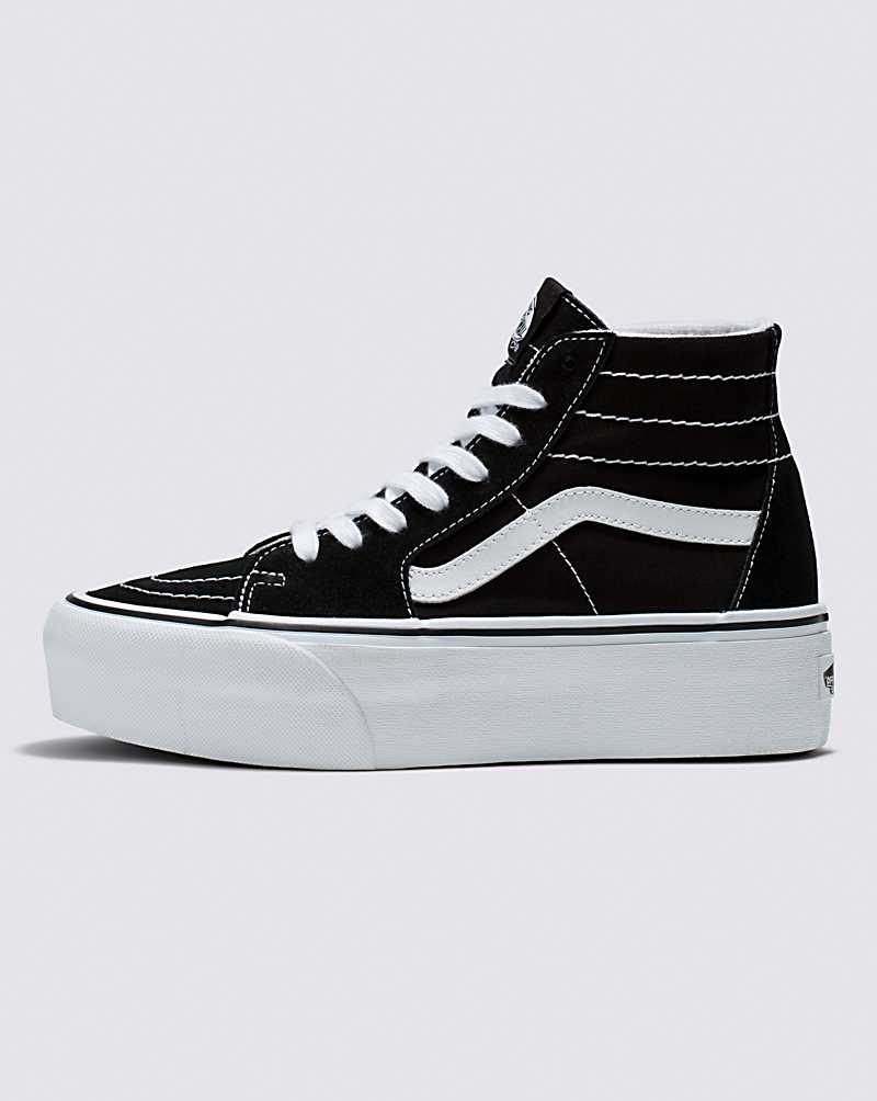 Vans Sk8-Hi Tapered Stackform Ayakkabı Kadın Siyah Beyaz | Türkiye LUD874563