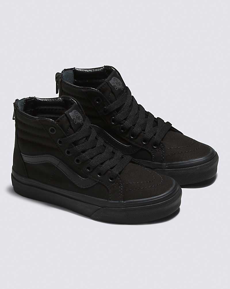 Vans Sk8-Hi Zip Ayakkabı Çocuk Siyah | Türkiye ILB709541