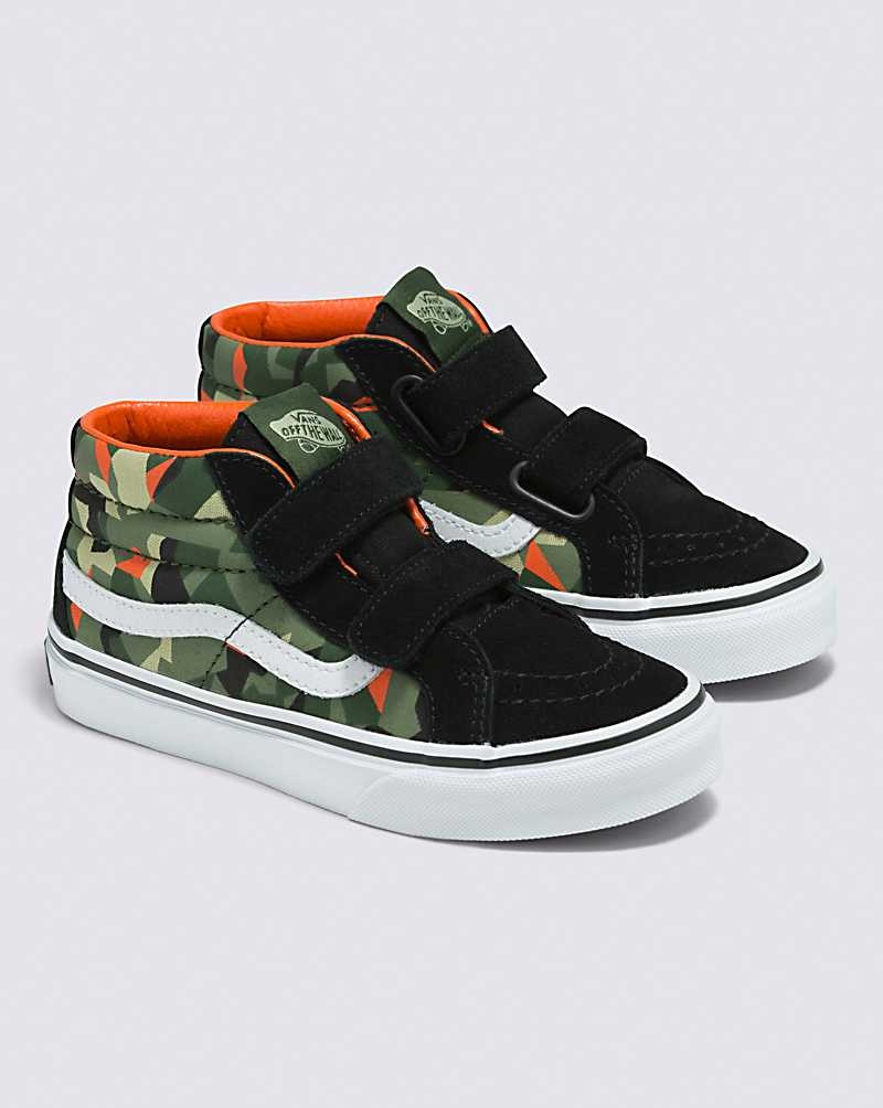 Vans Sk8-Mid Reissue V Ayakkabı Çocuk Camo Siyah | Türkiye YZI078924