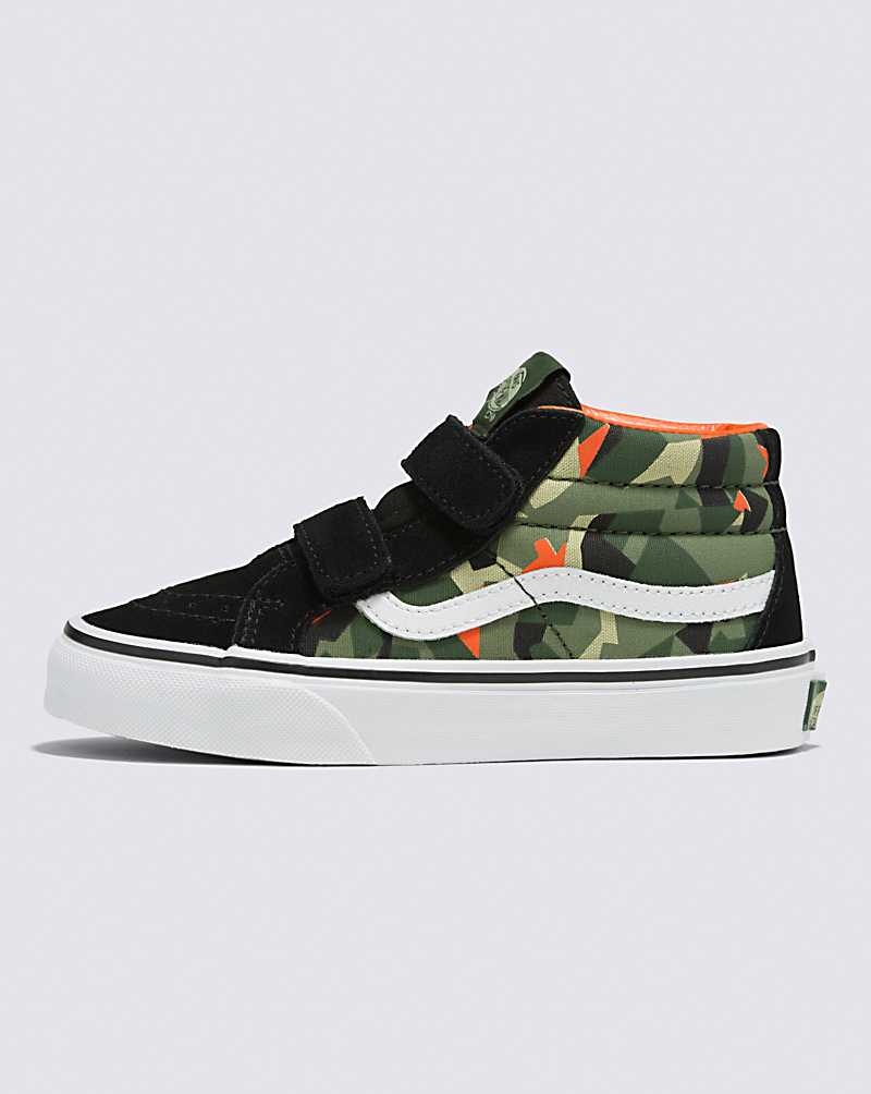 Vans Sk8-Mid Reissue V Ayakkabı Çocuk Camo Siyah | Türkiye YZI078924