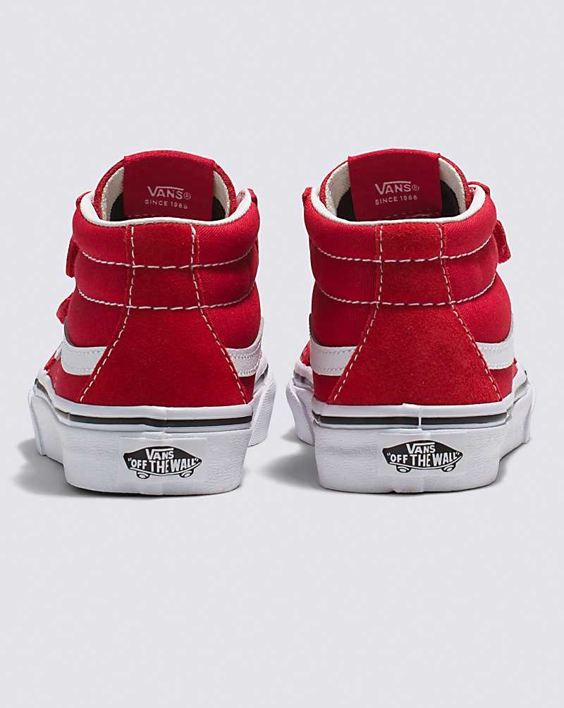 Vans Sk8-Mid Reissue V Ayakkabı Çocuk Kırmızı Beyaz | Türkiye JNW041785