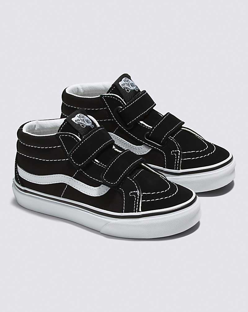 Vans Sk8-Mid Reissue V Ayakkabı Çocuk Siyah Beyaz | Türkiye CIL148679