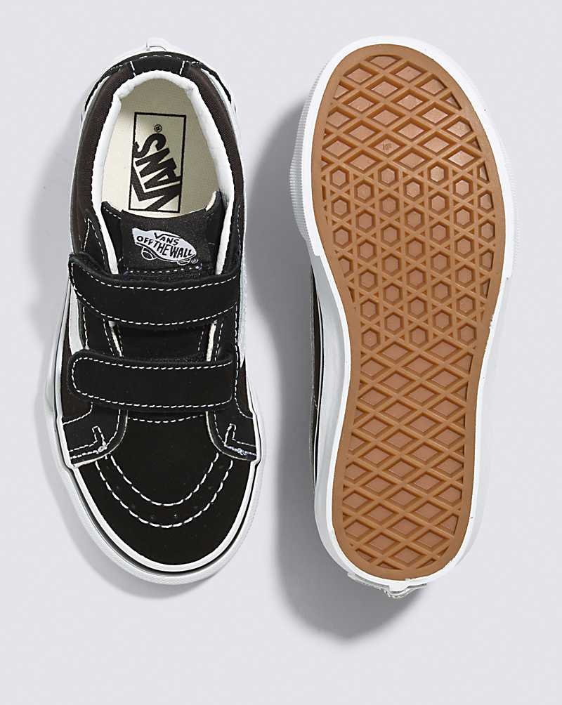 Vans Sk8-Mid Reissue V Ayakkabı Çocuk Siyah Beyaz | Türkiye CIL148679