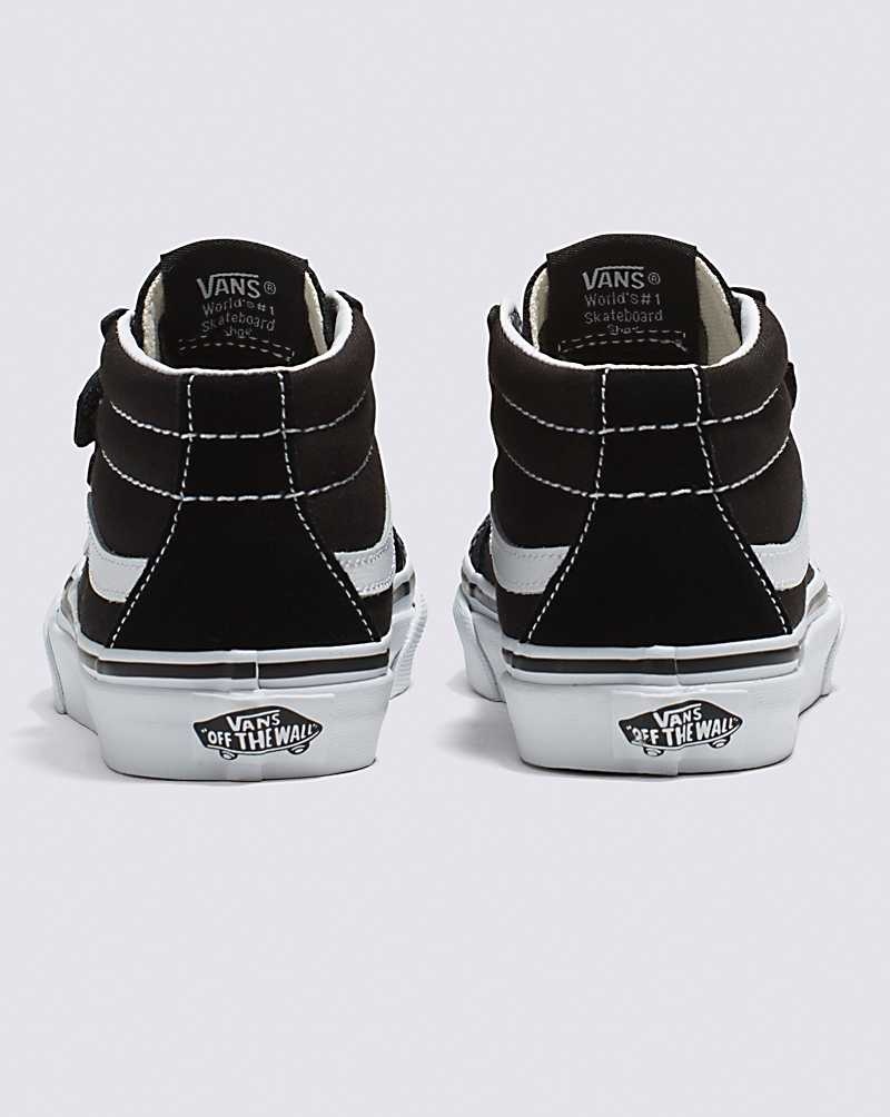 Vans Sk8-Mid Reissue V Ayakkabı Çocuk Siyah Beyaz | Türkiye CIL148679