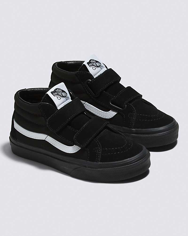 Vans Sk8-Mid Reissue V Kanvas Süet Ayakkabı Çocuk Siyah | Türkiye ZRL351784