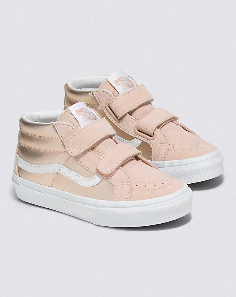 Vans Sk8-Mid Reissue V Metallic Ayakkabı Çocuk Pembe Altın | Türkiye XHL324190