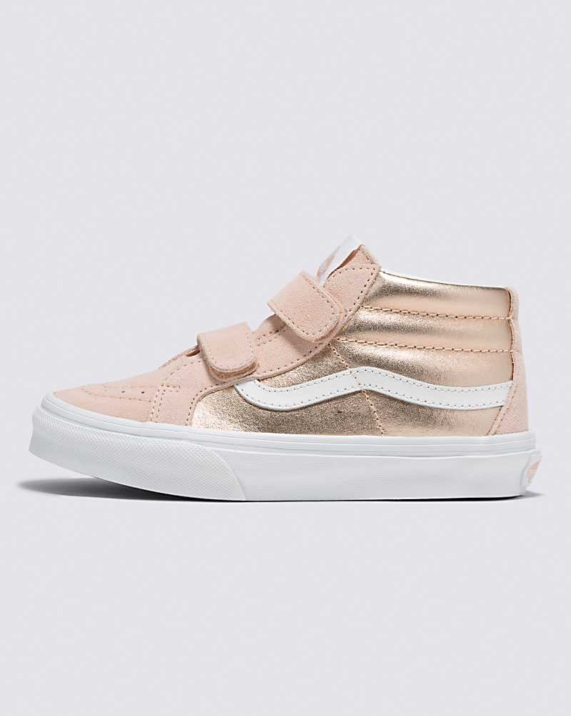 Vans Sk8-Mid Reissue V Metallic Ayakkabı Çocuk Pembe Altın | Türkiye XHL324190