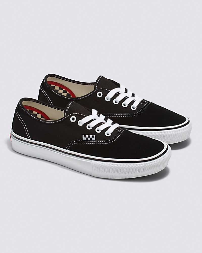 Vans Skate Authentic Kaykay Ayakkabısı Erkek Siyah Beyaz | Türkiye LJH320417