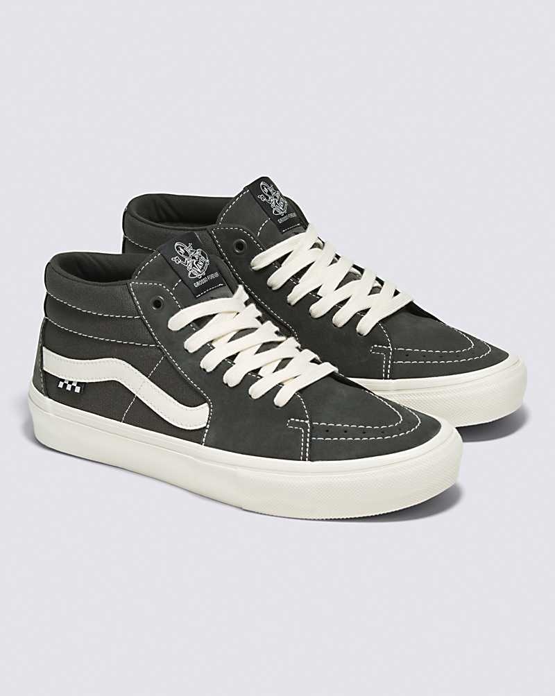 Vans Skate Grosso Mid Kaykay Ayakkabısı Erkek Gri | Türkiye PUT375204