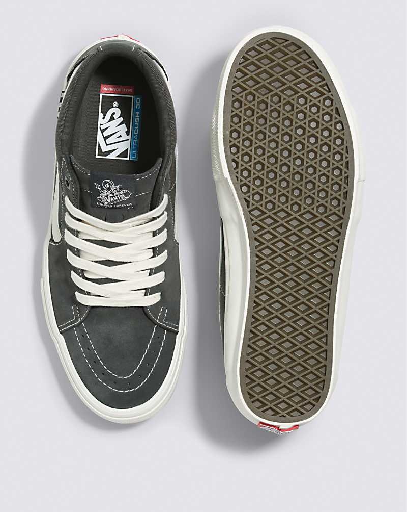 Vans Skate Grosso Mid Kaykay Ayakkabısı Kadın Gri | Türkiye TZM840763